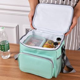 Storage Bottles 16L Thicken Folding Fresh Keeping Waterproof Nylon Lunch Bag Cooler For Steak Insulation Thermal Ice Pack