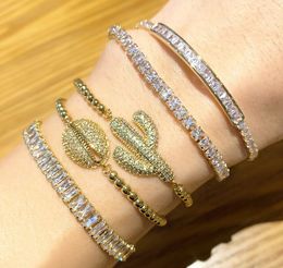 Jewellery Bracelets Strands cactus Bracelet Zirconia Jewellery Cubic Crystal Cz Fashion Charm dk6