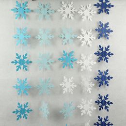 Christmas Decorations Decoration Snowflake Paper Garlands Hanging Banner For Winter Party Decor Supplies Artificial Ornaments