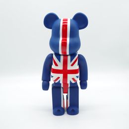 New 400% Bearbrick Action & Toy Figures Bear British Style 400% Large Size Decoration Doll Brick 28cm W/ White Box