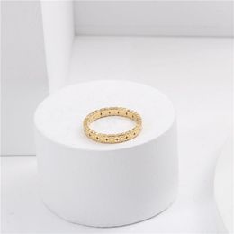 flower cluster ring UK - Cluster Rings Joolim High End PVD Plated Flower Pattern Stainless Steel For Women