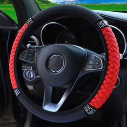 Steering Wheel Covers Colour Diamond-Studded Steering-Wheel Braid Elastic Auto Car Cover Four Seasons 37-38cm