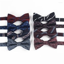 Bow Ties Black Print Pre-Tied Green Bowties For Men Silk Tie Man Brown Men's Wedding Bowtie Suit Accessories Wholesale B133