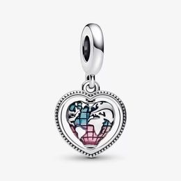 Family Spinning Heart Globe Dangle Charms Fit Original European Charm Bracelet 925 Sterling Silver Fashion Women Jewellery Accessories