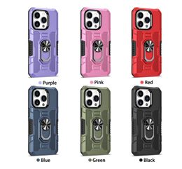 Magnetic Ring Stand Cases for iPhone 14 13 12 11 Pro Max XR 8 7 Plus Shockproof Hard Armour House Heave Dutry Rugged Combo Protective Phone Cover Robot