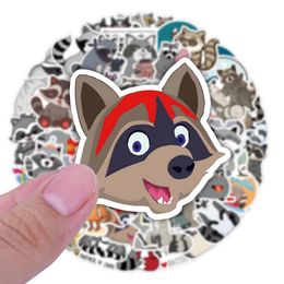 50PCS Skateboard Stickers Little raccoon For Car Baby Helmet Pencil Case Diary Phone Laptop Planner Decoration Book Album Kids Toys DIY Decals