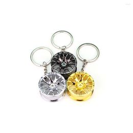 Keychains Drop Fashion Metal Carriage Wheel Key Chain Ring Stylish Car Keychain Gold Black Pendant Creative Gift Jewellery Wholesale