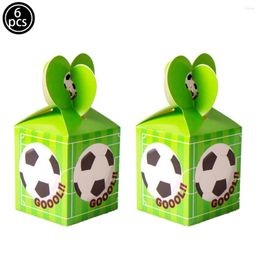 Gift Wrap 6-10Pcs Soccer Themed Candy Box Football Popcorn Boxes Bags Baby Shower Kids Boy Birthday Party Supplies