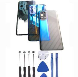 glass add UK - Cases Back Cover Glass Housing Case for OnePlus 9 9R 9pro Rear One Plus Nine pro Battery 1 add 9 Mobile Phone Shell Transparent Repair Replace Blu-ray