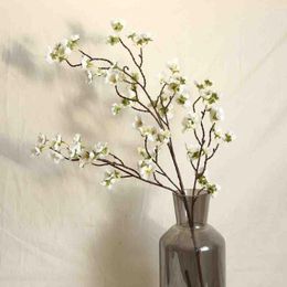 Decorative Flowers Long Branch Cherry Blossom Artificial Garland Flower String Silk Sakura Ivy Vine For Home Garden&T