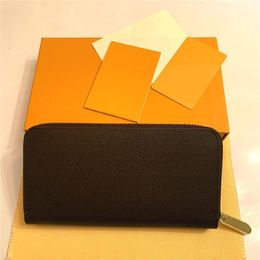 Designer ZIPPY WALLET High Quality Soft Leather Mens Womens Iconic textured Fashion Long Zipper Wallets Coin Purse Card Case 04