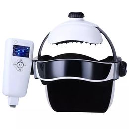 Electric Heating Neck Head Massage Helmet Air Pressure Vibration Therapy Massager Music Muscle Stimulator Health Care