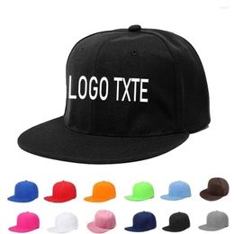 Ball Caps Custom Logo Snapback Cap Team Embroidery Baseball Personalised Men Women Hip Hop Hats Sorority Hat Drop