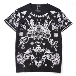 Men's T Shirts 2022 Arrival Knitted Cotton Casual Print Shirt Tshirt Homme Hip Hop Body Direct Spray Skull Star Short Sleeve O-neck
