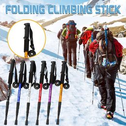 Trekking Poles 40# Walking Stick Trail Canes Shockproof Hiking Aluminium Alloy Climbing Running Accessories Sticks