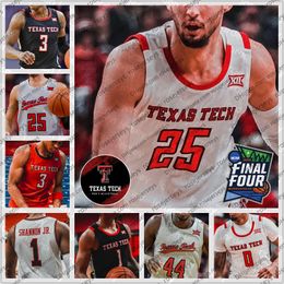 New College Basketball usa la camiseta de baloncesto TTU de Texas Tech 2022 personalizada 25 ADONIS ARMS 14 Marcus Santos-Silva 3 Ramsey 23 Culver 25 meses
