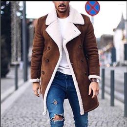Men's Jackets 2022 Winter Men Coat Fashion Brand Clothing Fleece Lined Thick Warm Woollen Overcoat Male Wool Blend Men's Plus Size