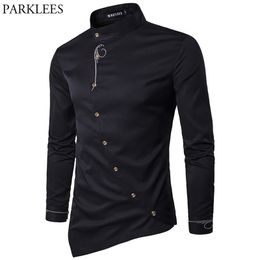 Men's Casual Shirts Embroidery Shirt Men Brand Long Sleeve Mens Dress Slim Fit Button Down Chemise Homme Camisetas Hombre 220902