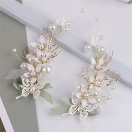 Hair Clips Bridal Grips Flower Butterfly Clip Headwear Side Barrettes Wedding Accessories