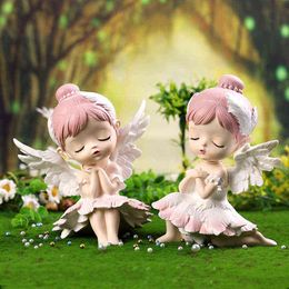 Decorative Figurines Figurine Fairy Resin art Cute Angel Decoration Statue of Sculpture for Home Decor Ornament Decorative Magic Fairy Garden Decor