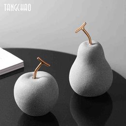 Decorative Objects Figurines Nodic Fruit Statue Figurines For Interior Ceramics Sculpture Home Decor Figurine Table Office Living Room Decoration Gifts T220902