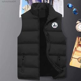 Designers Hoodie 2022 Winter Warm Men's Sleeveless Down Jacket Outdoor Zipper Vest Stand-up Collar Waistcoat Man Jott Printed Plus Size