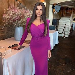 Casual Dresses Sexy Purple Long Sleeve V-neck 2022 Spring Women's Draped Slim Midi Dress Elegant Celebrity Club Party Vestidos