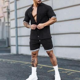 Men's Tracksuits Cotton And 2 Piece Tracksuit Men's Sets Summer 2022 Short Sleeve T Shirts Shorts Sportswear Men Clothing Ropa