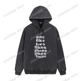 xinxinbuy Men designer Hoodies Paris DESTROYED letter two likes print Webbing women Sweatshirts oversize black XS-L