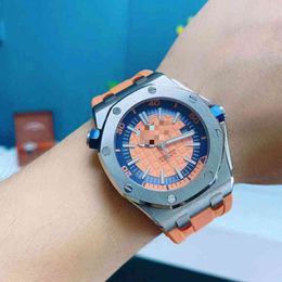 Luxury Mens Mechanical Watch Es Oak 15710 Imported Fully Automatic Sports Swiss Brand Wristwatch