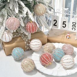 Party Decoration Christmas Tree Hanging Coloured Balls 8Cm Golden Holiday Decorate Ornaments