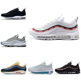 shoes for the beach mens Australia - 97 Running Shoes Men Women Casual Shoes Sean Wotherspoon 97s Triple Black White Silver Bullet Gold South Beach Ghost Mens Trainers Sports Sneakers Size E01