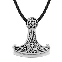 Pendant Necklaces Axe Shape Amulet Necklace Vintage Ancient Silver Men's Slavic