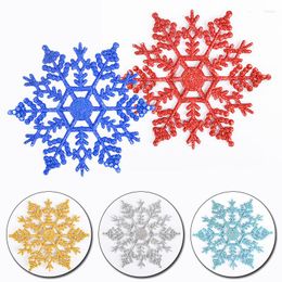 Christmas Decorations Snowflake Party Supplies Decor Ornaments Tree Gold Powder Plastic Snow 6pcs