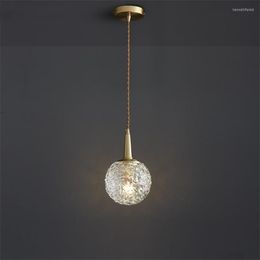 Pendant Lamps Post Modern Luxury Crystal Ball Lights Dining Room Bedroom Living Copper Nordic Bathroom Hanging Lighting