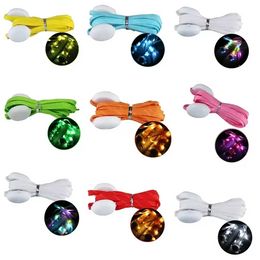 LED Light Up Shoe Laces Party Favours Nylon Shoelaces with Flashing Shoe Laces Hip Hop Dancing Cycling Skating 905