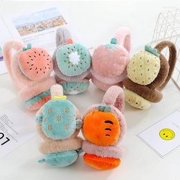 Carpets Plush Cartoon Earmuffs Fruit Kiwi Pineapple Watermelon Ear Packs Autumn And Winter Warm