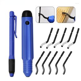 Professional Hand Tool Sets Handle Burr Metal Deburring Remover Cutting With 10pcs Rotary Deburr Blade Debur For Luminium Copper Trimming