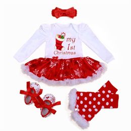 Clothing Sets First Christmas Born Baby girl Costume Romper Baby Clothes Sowflake Dress Year Girl Clothing Children Infant Dresses 220905