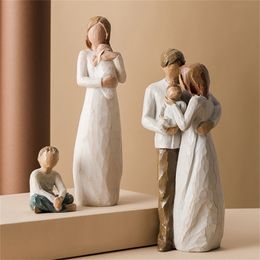 Decorative Objects Figurines Home Decor Resin Statue People Model for Interior Decoration Accessories Living Room Christmas Gifts 220902