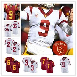 American College Football Wear Custom College USC Trojans Football Jersey Reggie Bush Troy Polamalu Smith-Schuster Kedon Slovis Drake London