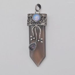 Pendant Necklaces Brown Carnelian Natural Stone Gem Pendulum Jewelry For Gift S3188