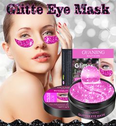 60pcs Rose Collagen Eye Care Mask Anti Dark Circles Moisturising Puffiness Removal Glitter Eye Masks Beauty Eyes Cares Patches