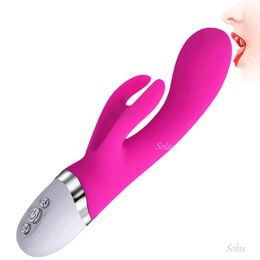 Beauty Items Vibrator Masturbation G-Spot Clitoris Rabbit Female sexy Toys Silicone Dildo Vagina Stick Double Vibration Adult Products for 18