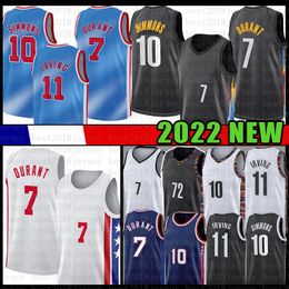 NBA_ Jersey Brooklyn''Nets''Men Kevin 7 Durant Basketball Kyrie Black Ben  10 Simmons 11 Irving 72 Biggie City Jerseys 