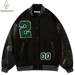 Mens Jackets Bomber Letters Embroidery Solid Fashion Varsity Men Streetwear College Style Baseball Coat Unisex Winter 220902