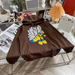 Designer top version Hoodie handmade 1V 2022 autumn and winter new hand-cranked bee logo hooded sweater