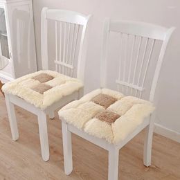 Pillow High Quality Winter Plush Thicken Dining Chair Office Sedentary Comfortable Pad Home Living Room Non-slip Stool Ma