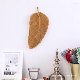 Tapestries Chic Colourful Macrame Wall Hanging Hand-woven Tapestry Leaf Feathered Bohemian Style Boho Decor For Home Kids Room Decoration