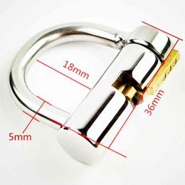 stainless d rings NZ - Massager Vibrator Sex Toys Penis Cock 5mm Prince Albert ed Chastity Titanium D-ring Lock Glans Piercing Stainless Steel Pa Puncture Bdsm